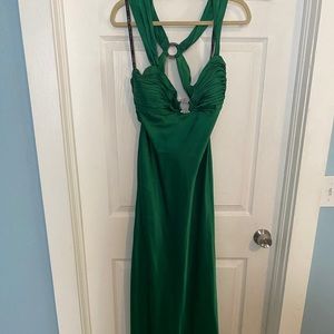 Emerald green prom dress